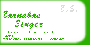 barnabas singer business card